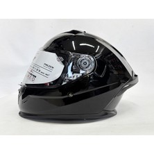 mt Kask Braker Sv Pure A11 Parlak Siyah - Şefaf Vizörlü- Iç Güneş Vizörlü