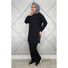 Pys Giyim Kadın Düğme Detaylı Tesettür Takım