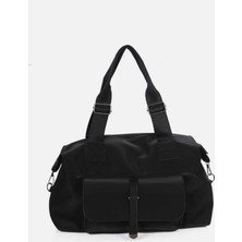 Farbag Kadın Büyük Boy Cepli Salaş Saten El ve Omuz Çantası