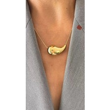 Takıştır Altın Renk Bottega Çelik Kolye