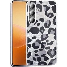 Gaappy Qep Samsung Galaxy S24 Gri Leopar Kılıf