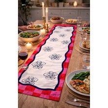 Marte Home Renkli Desen Baskılı Dekoratif Runner