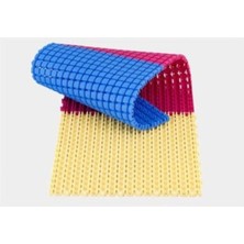 Evsay Yer Karosu Paspas Islak Zemin Döşeme Geçmeli Plastik Izgara 9 Adet Krem Karışık