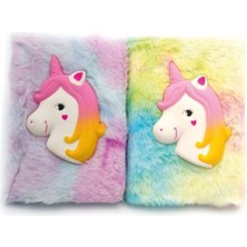 Ttt Kabartmalı Unicorn Tasarımlı Peluş Hatıra Defteri