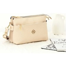 Farbag Elit Deri 3 Bölmeli Fermaurlu Kadın Omuz Çantası