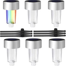 Polaxtor Metal Gövdeli Dc 5V Rgb Solar Balkon-Havuz-Bahçe Lambası (6'lı Paket)