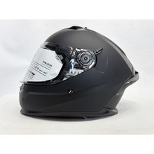 mt Kask Braker Sv Pure A1 Mat Siyah - Şefaf Vizörlü- Iç Güneş Vizörlü