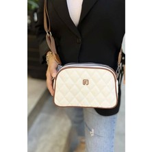 Farbag Ayarlanabilir Askılı 4 Gözlü Nakışlı Kadın Omuz Çantası