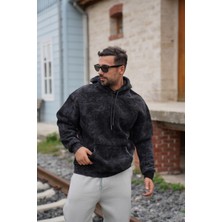 Astap Unısex Yıkamalı Şardonlu Sweatshirt Geniş Kalıp Oversize Tek Beden S-M-L Bedenler Için