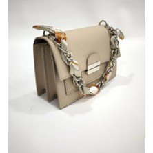 Farbag Sert Kabuk Fularlı Kadın El ve Omuz Çantası