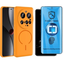 Vendas Xiaomi 15 Ultra Kılıf M-safe Şarj Özellikli Zore Meta Kapak + Polymer Nano Ekran Koruyucu