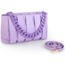 Nas Bag Özenli Işçilik Kadın Lila Dona El ve Omuz Çantası