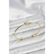 Clariss Düğüm Model Pirinç Gold Renk Kadın Bileklik