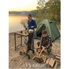 FS GRUP | Masalı Roket Soba – Pişirme Kuzineli Kamp Sobası