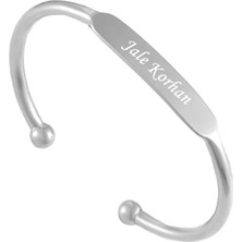 Hediye Shop Kişiye Özel Gümüş Kaplama Ayarlanabilir Bilezik