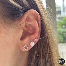 En Gümüş Inci ve Zirkon Taşlı 3'lü Küpe Seti