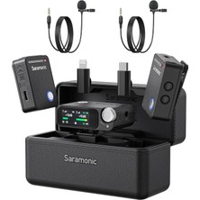 Saramonic Ultra Kablosuz Yaka Mikrofon, 32-Bit Float Kayıt, Zaman Kodu Senkronizasyonu, Gürültü Enge