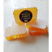 Petekoğlu (5 Adet) El Yapımı Sırlı Petek Formlu Gerçek Polenli Ballı Doğal Bitkisel Gliserinli Sabun