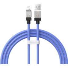 Coolplay Serisi Hızlı Şarj Kablosu USB To Ip 2.4A, 1m, Mavi