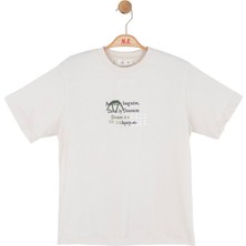 Nk Erkek Çocuk Dimension Tshirt 8-14 Yaş Krem-Haki
