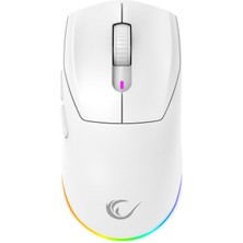 Prote M5 Pro Kablosuz Beyaz Rgb Ledli Şarjlı 26000 Dpı 3395 Sensor Mouse