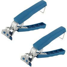 2 Adet Sıcak Tencere Kapak Tava Tabak Tutucu, Paslanmaz Çelik ve Silikon Başlıklı Künefe Tabağı Tuta