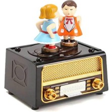 Katre46 Radyo Müzikli Müzik Kutusu Kurmalı Dekoratif Hediyelik