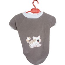 Patilemece Gri Polar Köpek Sweatshirt