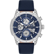 Bigotti BG.1.10579-3 Deri Kordon Fonksiyonlar Aktif Lacivert Erkek Kol Saati