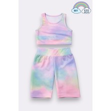 My Kids Wear Kız Çocuk Çok Amaçlı Batik Desenli Mayo & Spor Takımı 12434