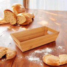 Bambu Lüx Kare Orta Boy Ekmeklik-Meyvelik 20CM, Bambu Ekmeklik Kare Orta Boy 20CM