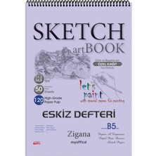 B5 Spiralli Eskiz Defteri - 50 Yp, 120 gr Çizim Bloknotu, Sanat Defteri