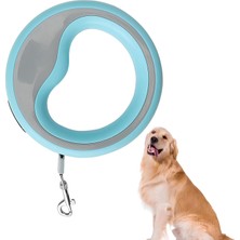 Otomatik Köpek Gezdirme Tasması – Mavi | 2.5 Metre Geri Çekilebilir Plastik Tasma – Ergonomik Tutma
