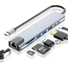 Macbook Pro Air Uyumlutype-C Port Çoklayıcı Hub Dönüştürücü Çevirici Ekstra Usb, Type-C, Hdmı, Micro
