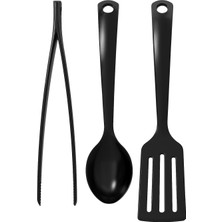 Gnarp Mutfak Gereçleri Seti, Siyah (3 Parça)