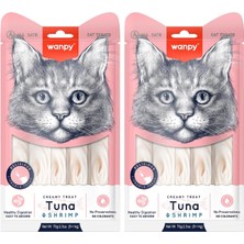 Wanpy Ton Balığı&karides 5X14 gr Likit Kedi Ödülü 2li Paket