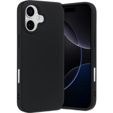 iPhone 17 ile Uyumlu Içi Kadife Dışı Mat Yapıya Sahip Koruma Sağlayan Lansman Silikon Kılıf (Siyah)