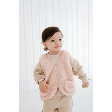 Lollie Teddy Peluş Çocuk Bebek Yelek - Pembe