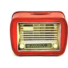 Katre46 Dekoratif Metal Radyo Kumbara Vintage Ev Ofis Hediyelik