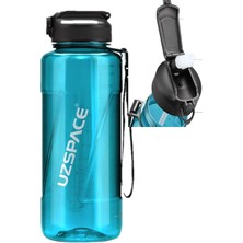 Uzspace Fiftyfifty Pipetli Mega Boy 1500ML Tritan Su Matarası Turkuaz