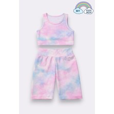 My Kids Wear Kız Çocuk Çok Amaçlı Batik Desenli Mayo & Spor Takımı 12436