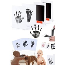 Yenidoğan Bebek ve Evcil Hayvanlar Için Ortaboy El Ayak Izi Mürekkep Pedleri Anı Kağıdı