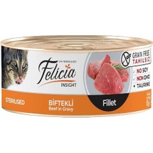Yaş Kedi Maması, Kısırlaştırılmış Kediler Için, Biftekli Fileto, Tahılsız, 85 G
