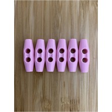 öztürk Plastik Çoban Düğme Ebat: 25MM (2.5cm) 6'lı Paket. Açık Pembe