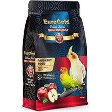 Eurogold Deluxe Blend Gerçek Elmalı Premium Paraket Kuşu Yemi, 1 kg