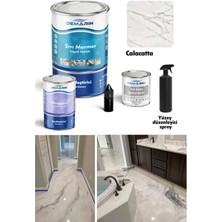 Demarin Çift Bileşenli Solventsiz Sıvı Mermer, Liquid Marble Tezgah Yenileme Kiti Takım