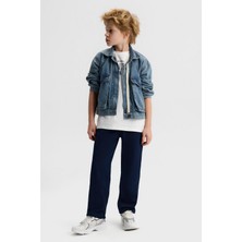 Nk Erkek Çocuk Carpi Ceket 8-14 Yaş Mavi