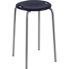 Primanova Tabure Demir, 32 x 32 x 45 Cm, Kaydırmaz Ayak, Siyah, M-KV18-06