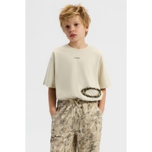 Nk Erkek Çocuk Jumled Tshirt 8-14 Yaş Krem-Haki