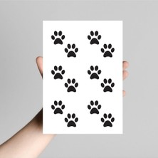 Bimotif Şekilli Sticker, Pati, 3x3 cm 2 Sayfa